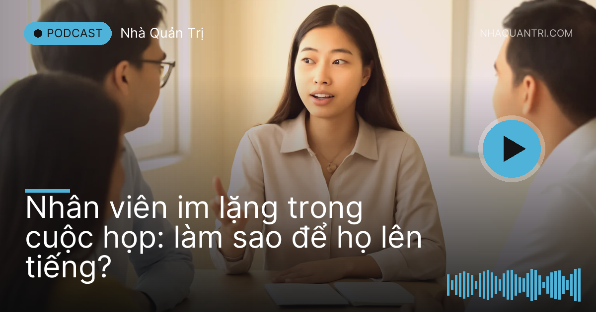 Cô gái trẻ ngồi cuối bàn họp đang lên tiếng, mọi người quay sang lắng nghe